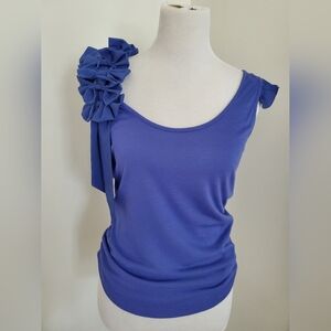 Ted Baker Lavender Blue Sleeveless Top with Floral Detail